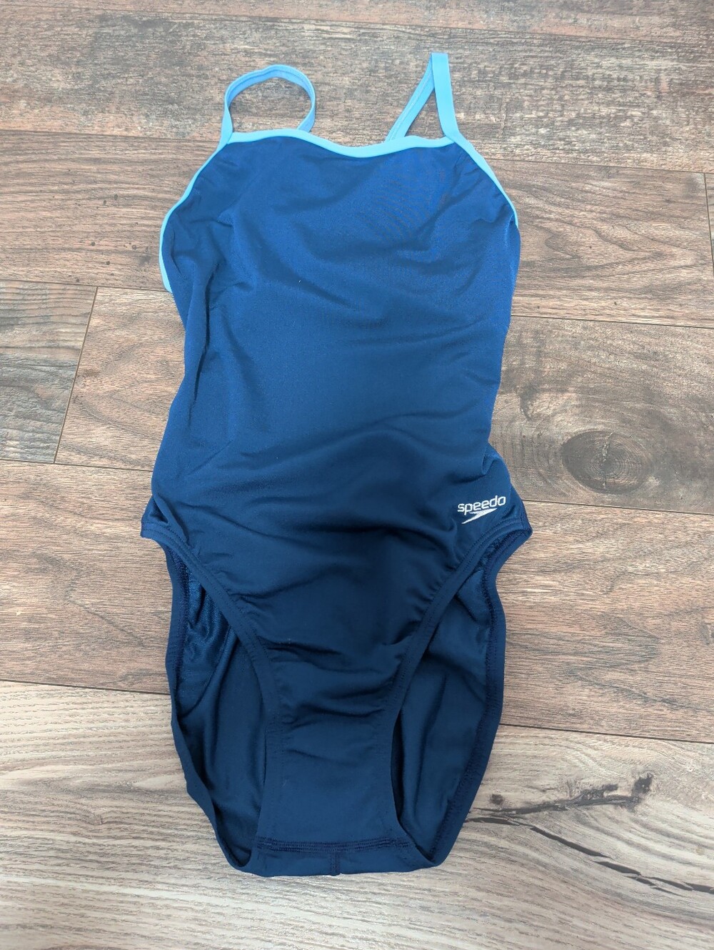 Speedo Performance Tech Race Blue Swimsuit Size 8/34 NWT